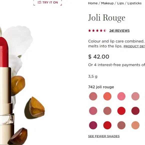 Clarins Joli Rouge 742 - Picture 3 of 5